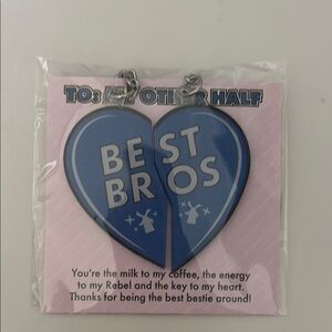 Best Bros Heart Keychain Set